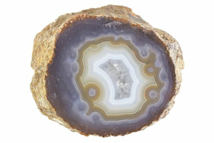 Polished Purple & Yellow Banded Agate - Kerrouchen, Morocco #372664